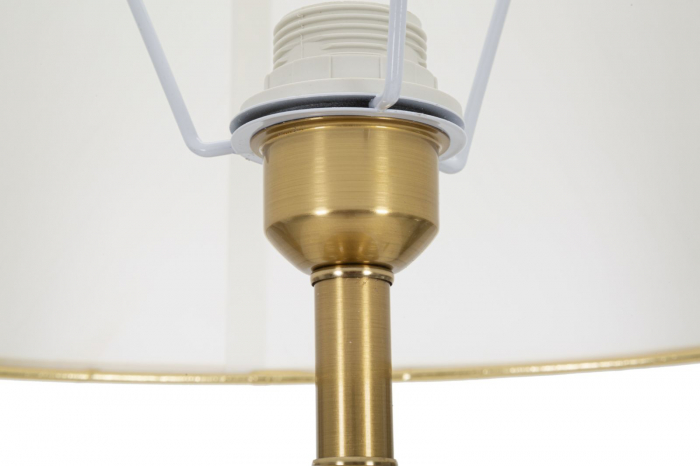 Lampadar Whity, metal/textil, auriu/alb [5]