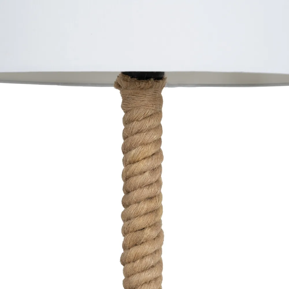 Lampadar Yute, Iuta Metal, Natural Alb - creativdeco.ro [3]