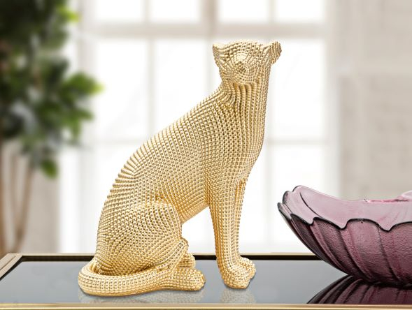 Decoratiune leopard, rasina/auriu [2]