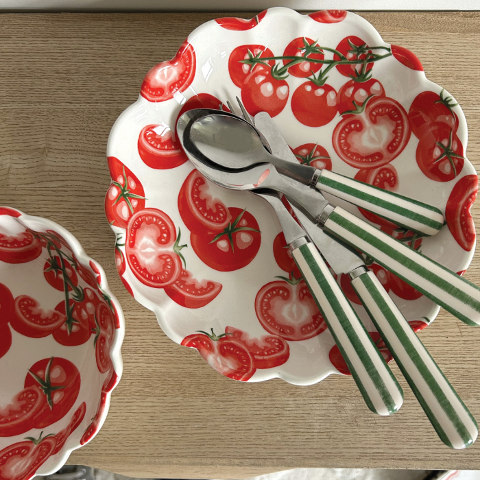 Set 6 Linguri Inox Maner Modern Dungi Verzi|Tacamuri Design Premium [4]