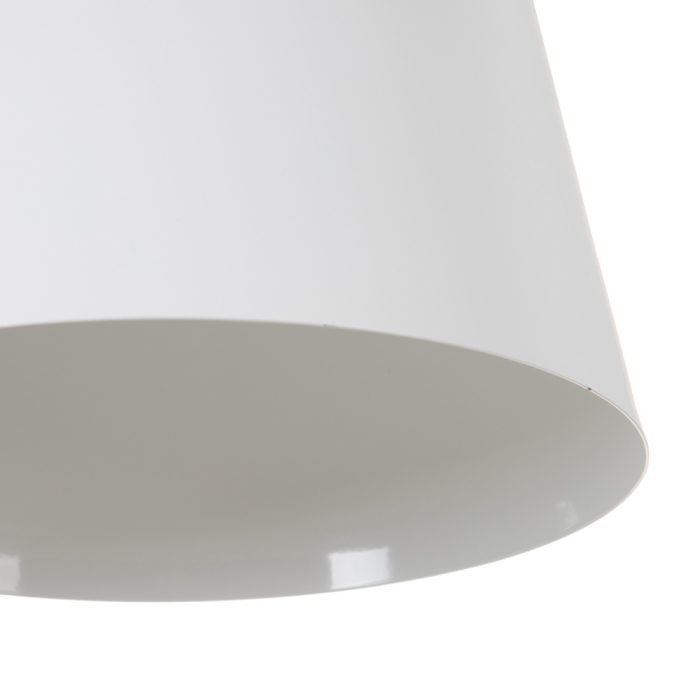 Lustra alba din aluminiu cu abajur evazat [4]