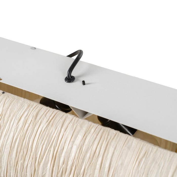 Lustra bej cu 4 becuri pentru decor natural|Lustre suspendate mari pentru interioare moderne [7]