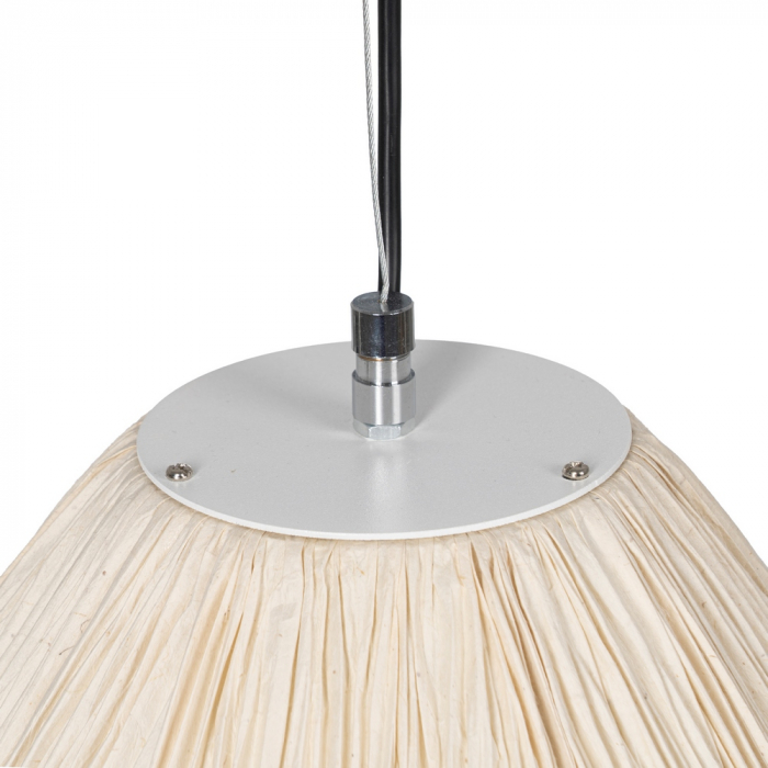 Lustra suspendata bej pentru design scandinav|Lustre moderne naturale pentru iluminat interior [9]