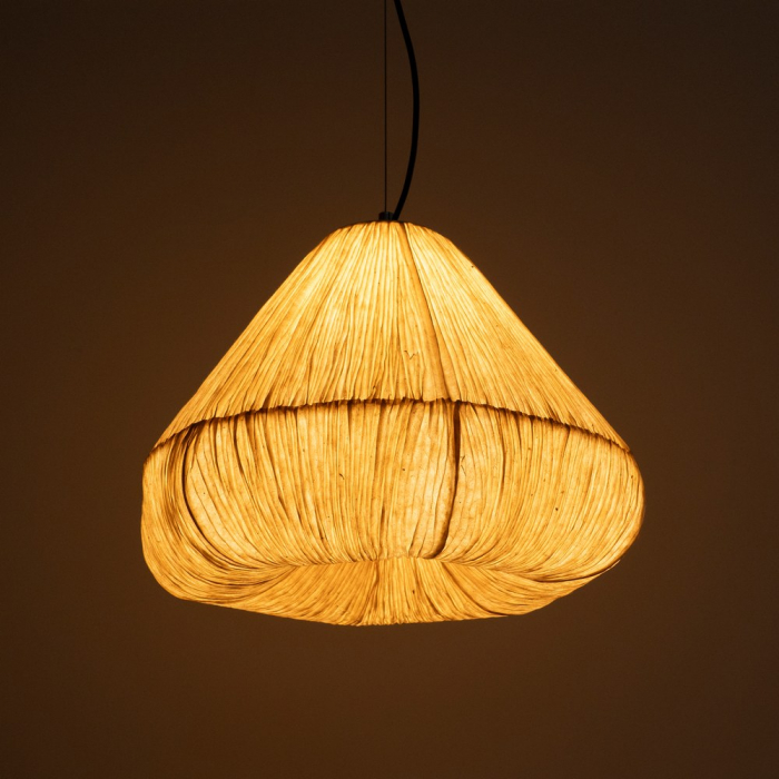 Lustra suspendata bej pentru design scandinav|Lustre moderne naturale pentru iluminat interior [2]