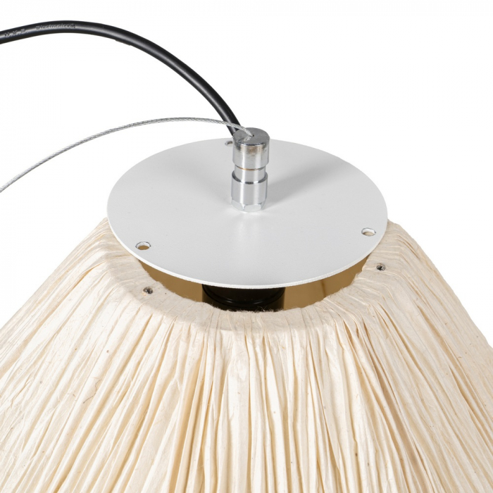 Lustra suspendata bej pentru design scandinav|Lustre moderne naturale pentru iluminat interior [7]