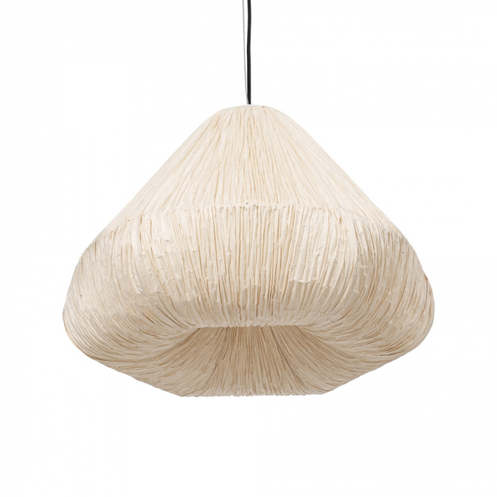 Lustra suspendata bej pentru design scandinav|Lustre moderne naturale pentru iluminat interior [4]