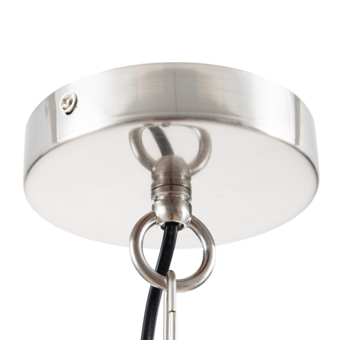 Lustra conica argintie din metal cu cusca [4]
