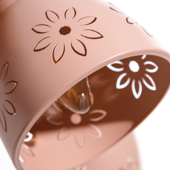 Lustra cu 3 cupole din metal roz [2]