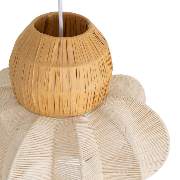 Lustră decorativă alb-natural rotunjită [3]