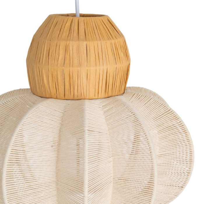 Lustră decorativă alb-natural rotunjită [2]