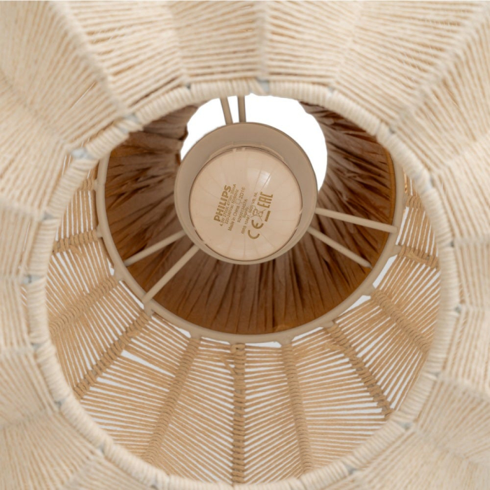 Lustră decorativă alb-natural rotunjită [5]