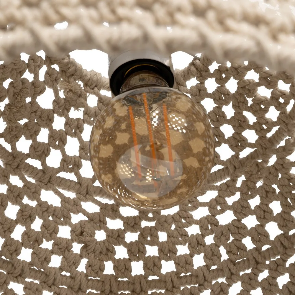 Lustră boemă bumbac alb|Iluminat decorativ delicat [5]