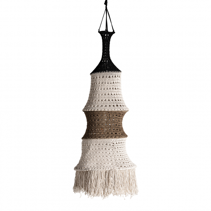 Lustra bumbac stil etnic alb natural|Lustre organice de calitate [1]