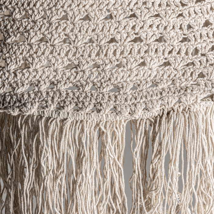 Lustra bumbac stil etnic alb natural|Lustre organice de calitate [3]