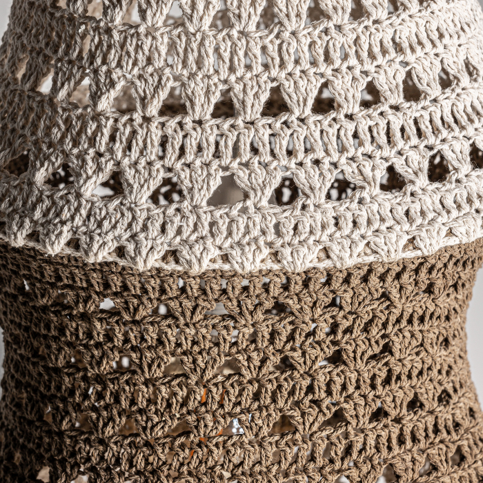Lustra bumbac stil etnic alb natural|Lustre organice de calitate [2]