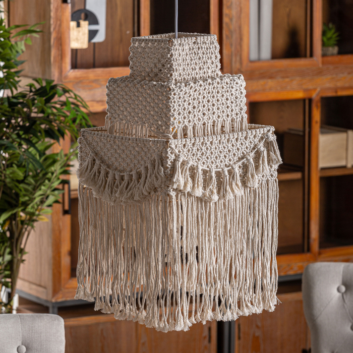 Lustra Boho bumbac | Lustre decorative moderne [5]