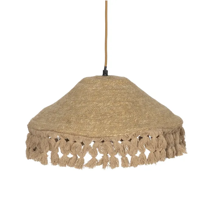 Lustră fibre naturale bej|Iluminat decorativ rustic [1]