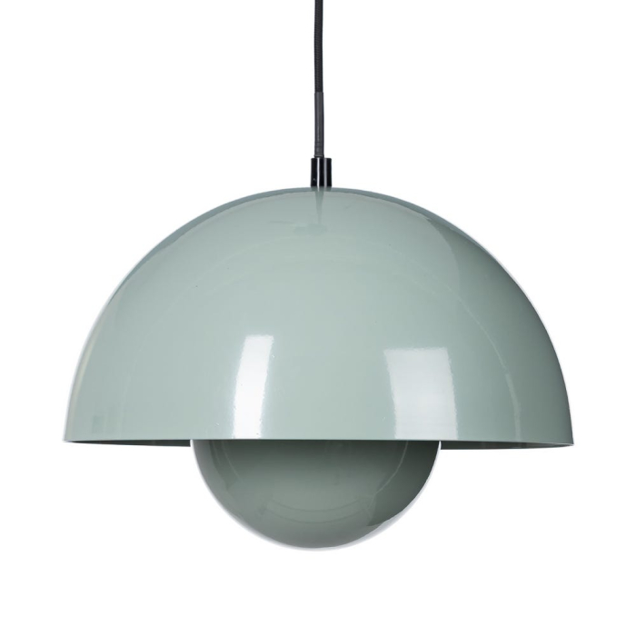 Lustra din metal verde deschis cu dom emisferic – reflector sferic [1]