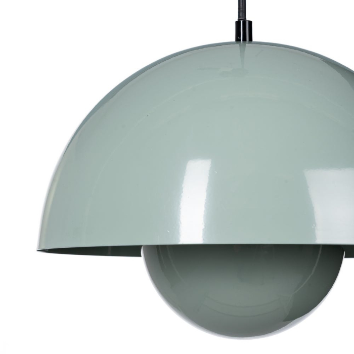 Lustra din metal verde deschis cu dom emisferic – reflector sferic [2]