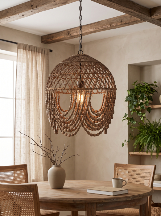 Lustra Decorativa Ratan CreativDeco - Iluminat Cald pentru Interioare [2]