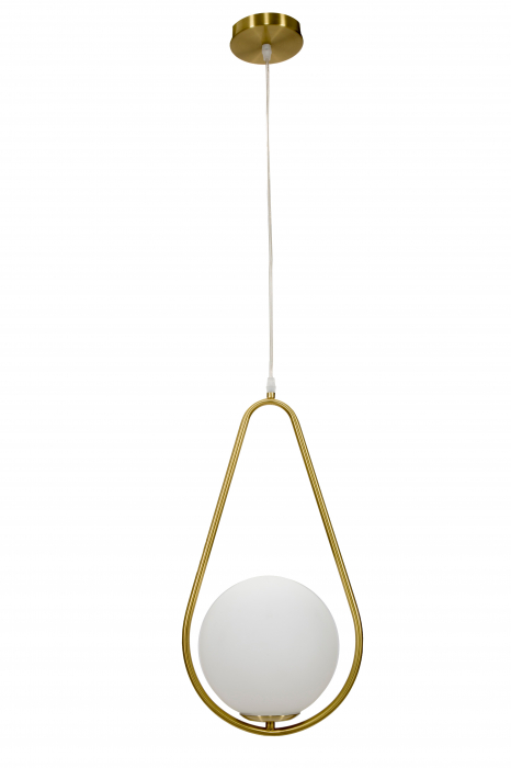 Lustra Glamy Drop, auriu/alb, fier/sticla [4]