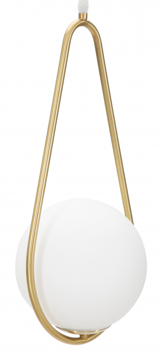 Lustra Glamy Drop, auriu/alb, fier/sticla [6]