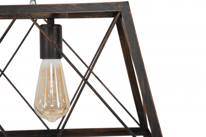 Candelabru industrial cu cusca de fier CreativDeco [4]