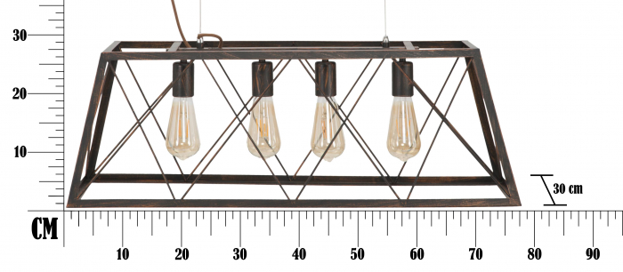 Candelabru industrial cu cusca de fier CreativDeco [7]