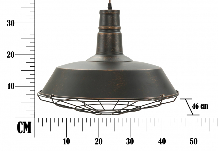 Lustra Industry S, metal negru [10]