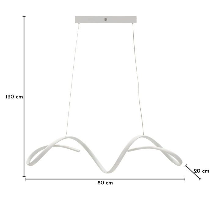 Lustră LED albă design geometric lumină reglabilă [7]