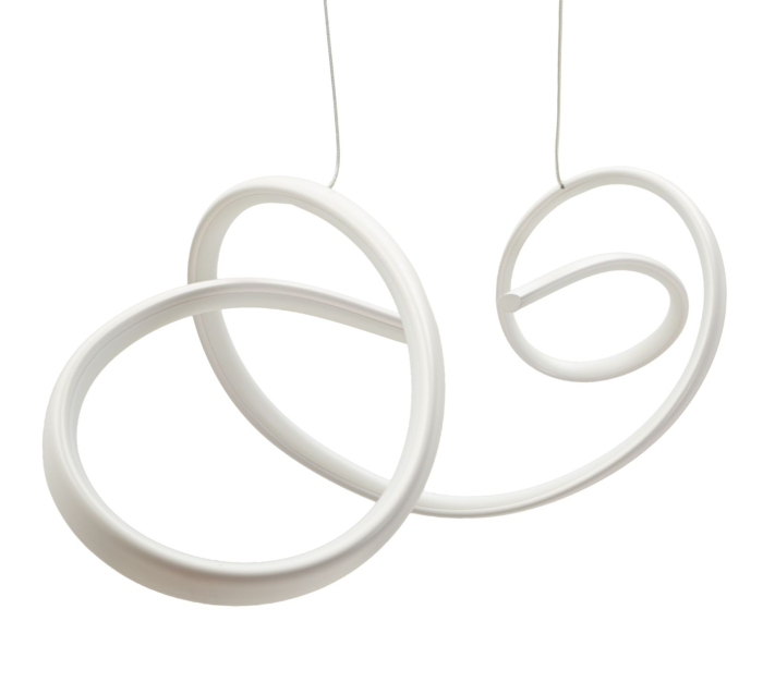 Lustră LED albă design geometric lumină reglabilă [2]