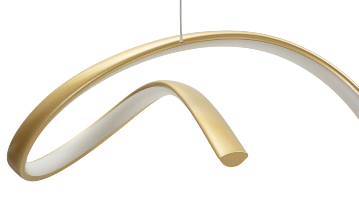 Lustră LED design geometric auriu lumină reglabilă [4]