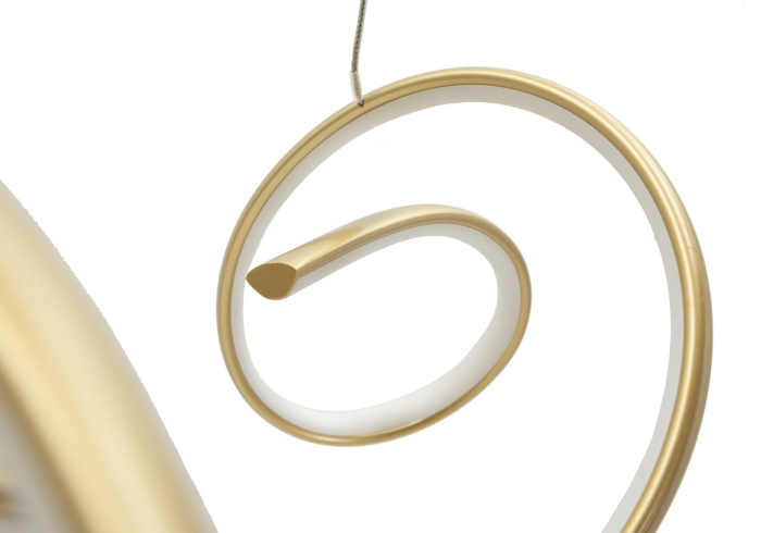 Lustră LED design geometric auriu lumină reglabilă [5]