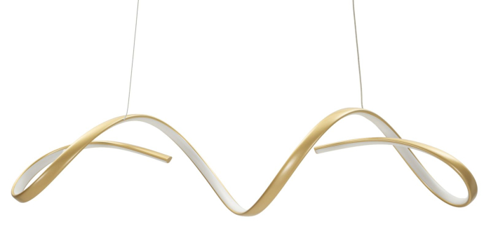 Lustră LED design geometric auriu lumină reglabilă [3]