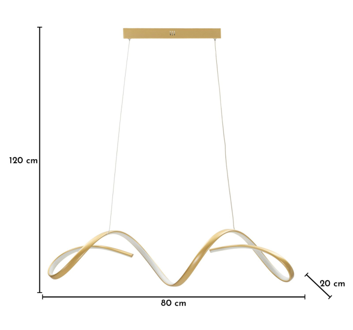 Lustră LED design geometric auriu lumină reglabilă [7]