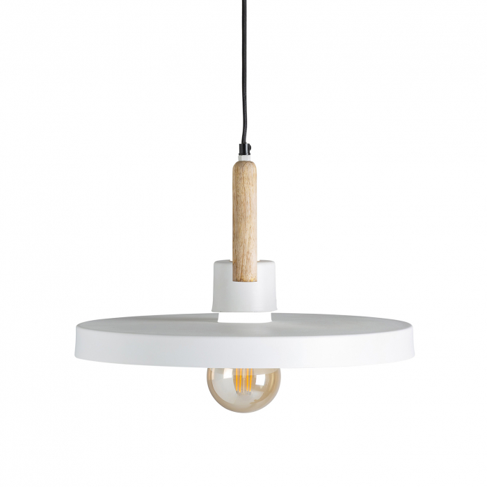 Lustra Art Deco fier alb lemn mango|Lustre elegante [1]