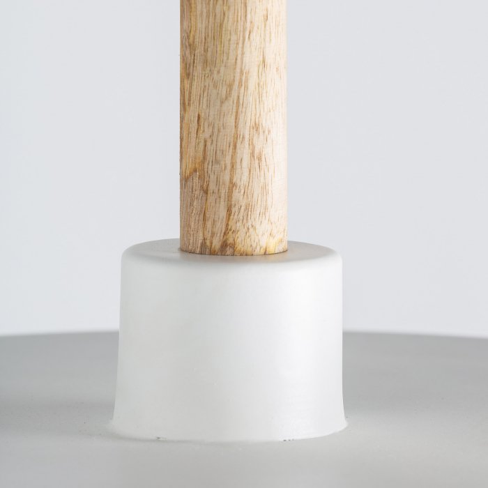 Lustra Art Deco fier alb lemn mango|Lustre elegante [4]