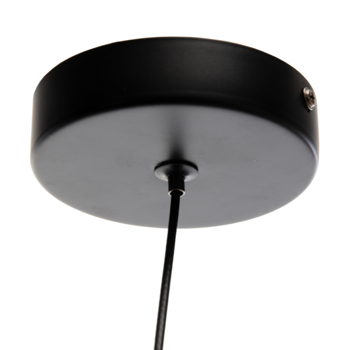 Lustra mica negru-aurie cu glob din cristal fumuriu [4]