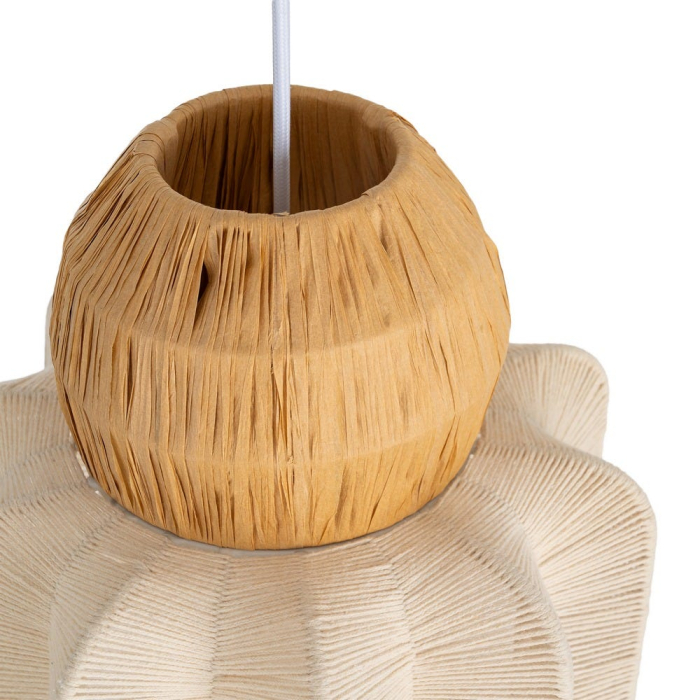 Lustră suspendată alb-natural decorativă [3]