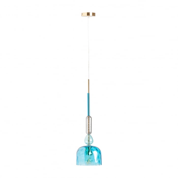 Lustra albastra art deco|Iluminat marin modern [2]