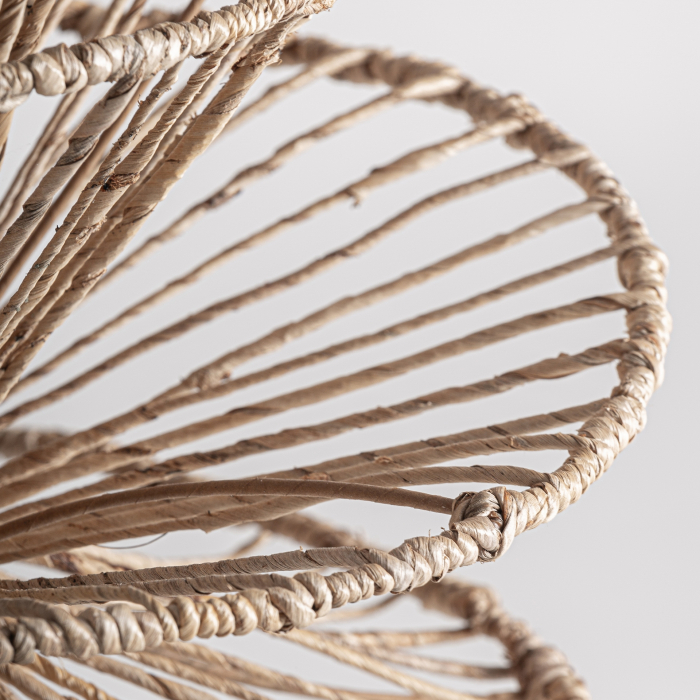 Lustră suspendată boho din fibră naturală maro cu design sculptural [5]