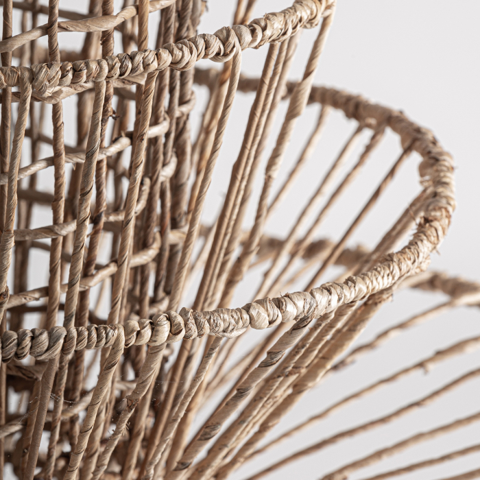 Lustră suspendată boho din fibră naturală maro cu design sculptural [3]