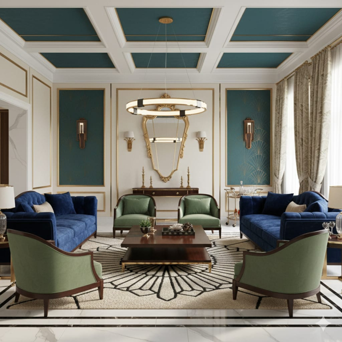 Lustra suspendată circulară cu iluminare LED integrată din cristal alb și structură metalică cupru. [2]