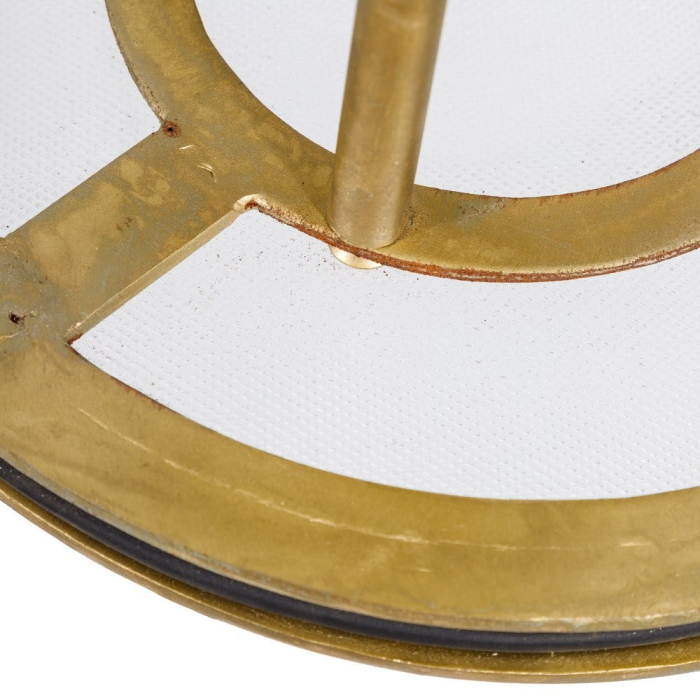 Lustra suspendata metal bronz si sticla design industrial [4]