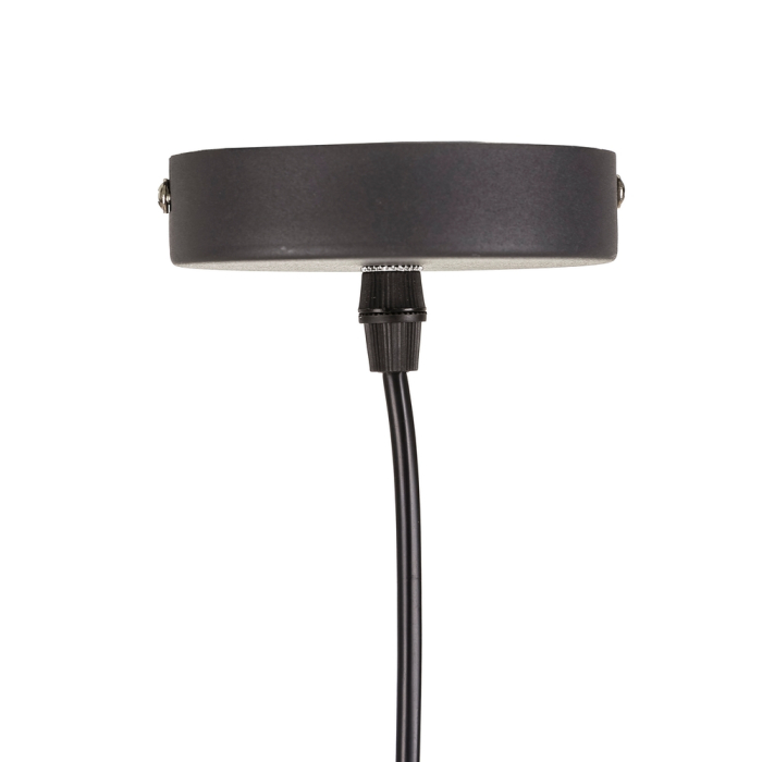 Lustra suspendata din metal negru industrial [4]