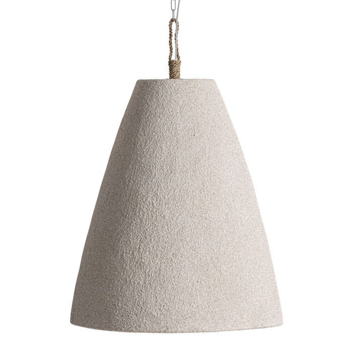 Lustră suspendată abajur conic lemn suar beige Narnai [2]