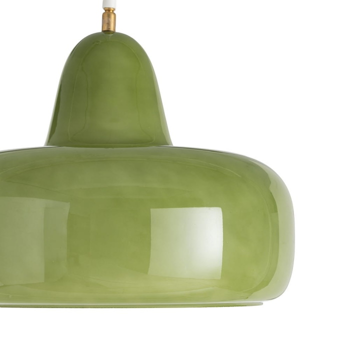 Lustră suspendată verde retro mare [2]
