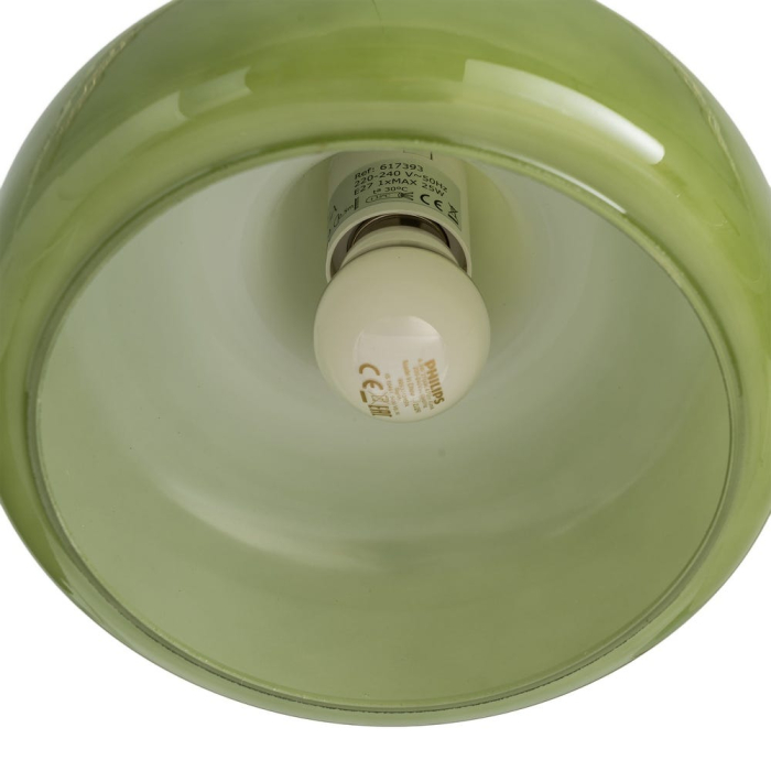 Lustră suspendată verde retro mică [4]