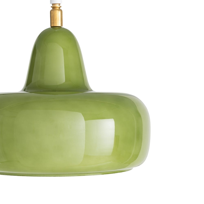 Lustră suspendată verde retro mică [2]
