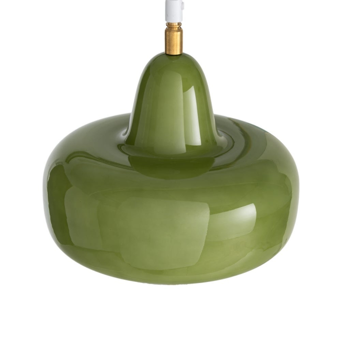 Lustră suspendată verde retro mică [3]